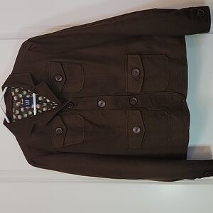 GAP Size 6 Women's Brown Button Up Fully Lined Jacket